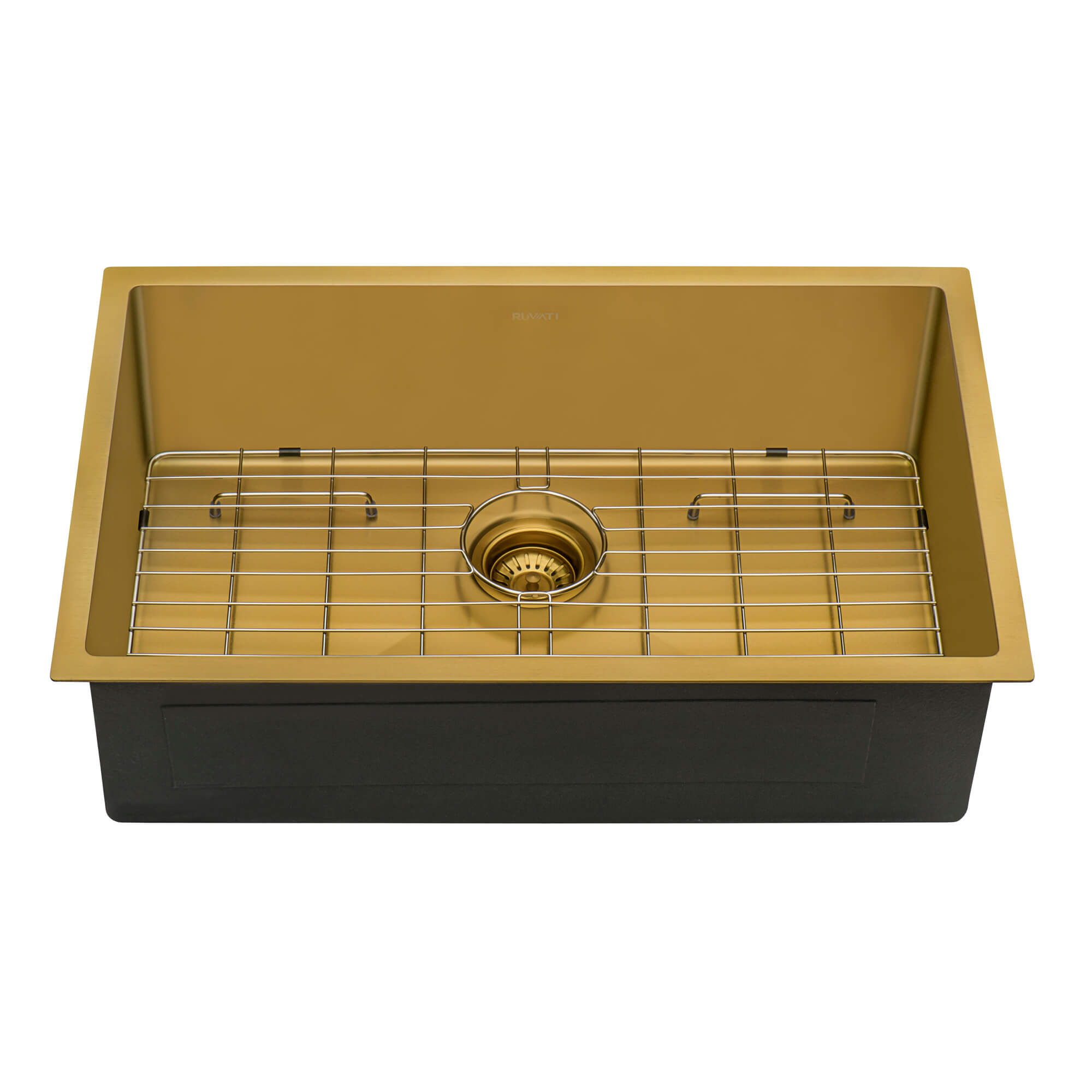 Ruvati Terraza — Tarja de Cocina en Acero Inoxidable — Oro Mate — 1