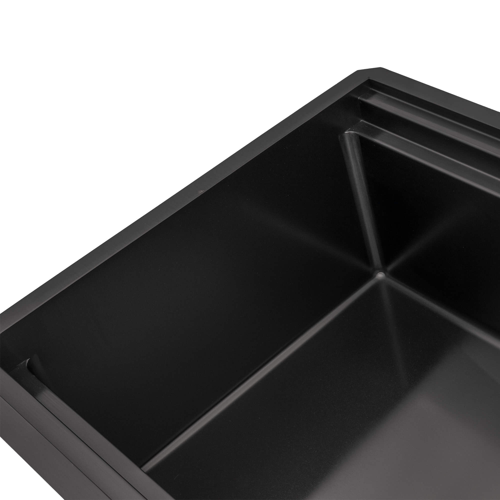 Ruvati Dual-Tier Pro — Tarja Workstation de Cocina en Acero Inoxidable — Negro Gunmetal — 4