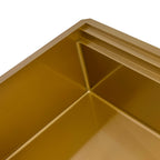 Ruvati Dual-Tier Pro — Tarja Workstation de Cocina en Acero Inoxidable — Oro Mate — 4