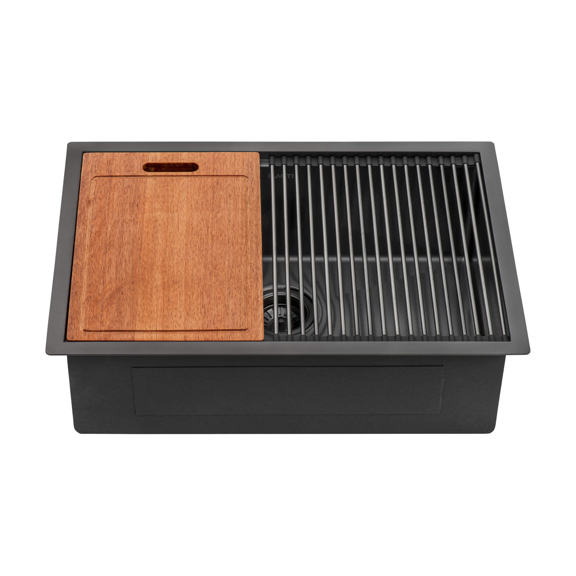 Ruvati Giana — Tarja Workstation de Cocina en Acero Inoxidable — Negro Gunmetal — 3