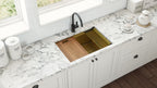 Ruvati Giana — Tarja Workstation de Cocina en Acero Inoxidable — Oro Mate — 3