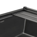 Ruvati Giana — Tarja Workstation de Cocina en Acero Inoxidable — Negro Gunmetal — 3