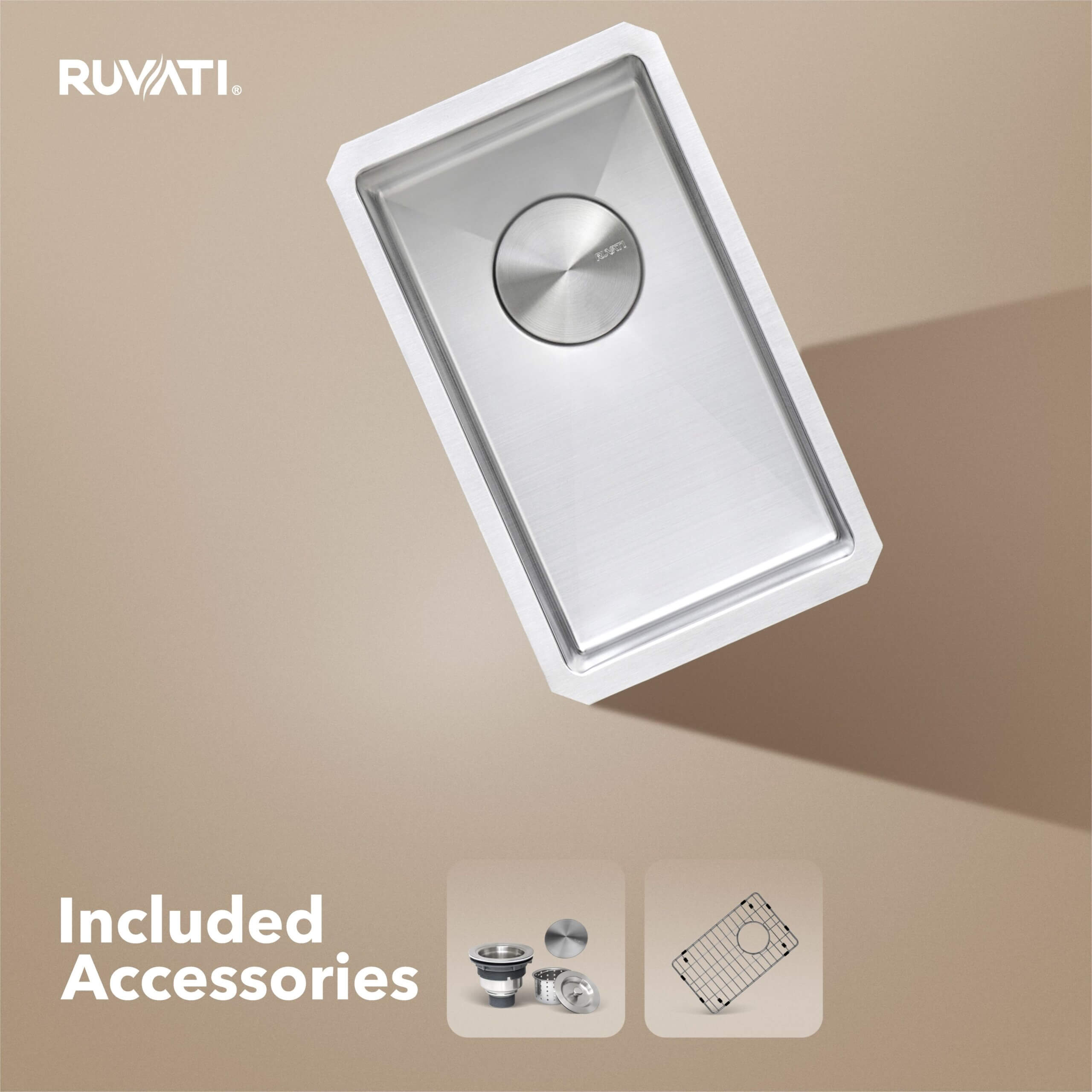 Ruvati Gravena — Tarja de Bar / Prep en Acero Inoxidable — Acero Inoxidable — 1