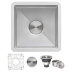 Ruvati Gravena — Tarja de Bar / Prep de 13 x 15 pulg en Acero Inoxidable — Acero Inoxidable