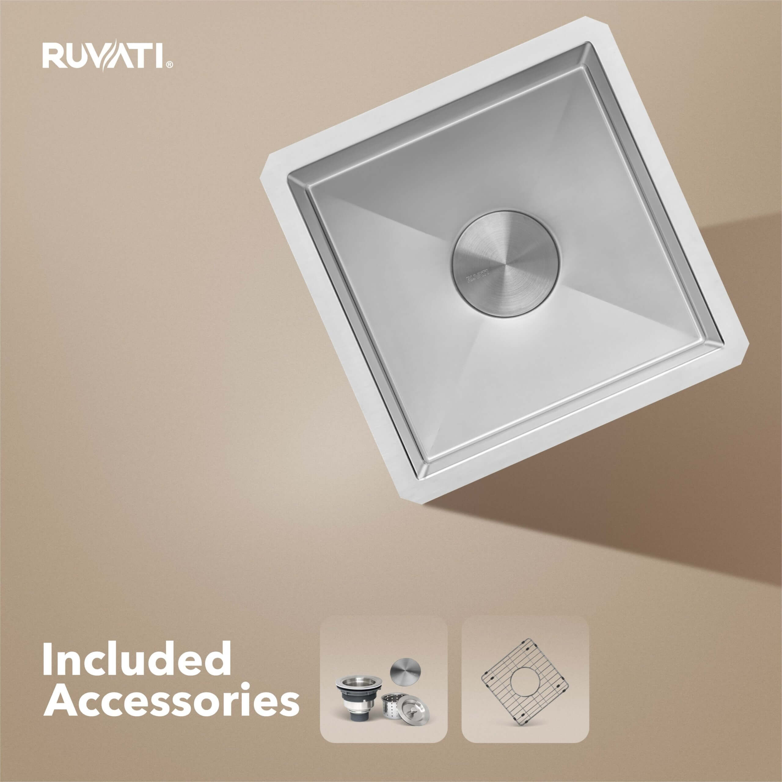Ruvati Gravena — Tarja de Bar / Prep en Acero Inoxidable — Acero Inoxidable — 1