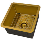Ruvati Terraza — Tarja de Bar / Prep en Acero Inoxidable — Oro Mate