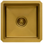 Ruvati Terraza — Tarja de Bar / Prep en Acero Inoxidable — Oro Mate — 2