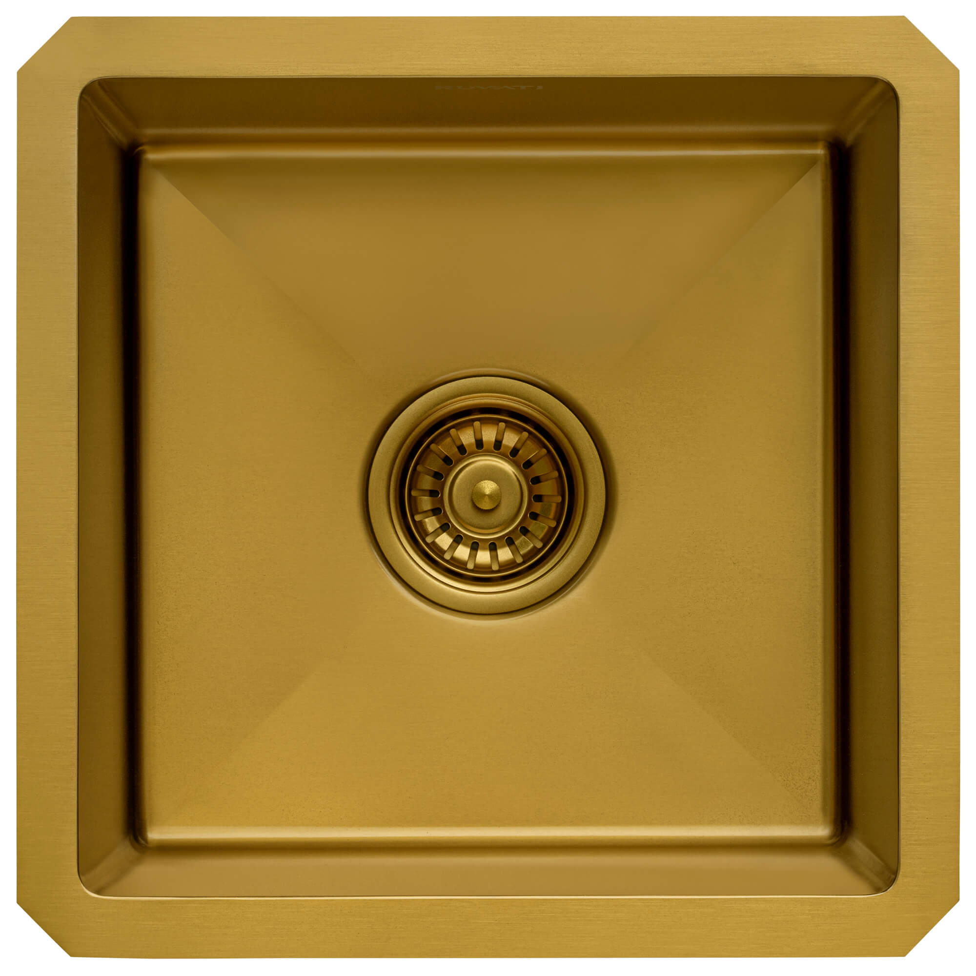 Ruvati Terraza — Tarja de Bar / Prep en Acero Inoxidable — Oro Mate — 2