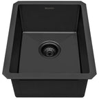 Ruvati Terraza — Tarja de Bar / Prep en Acero Inoxidable — Negro Gunmetal — 1