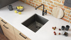 Ruvati Terraza — Tarja de Bar / Prep en Acero Inoxidable — Negro Gunmetal — 3