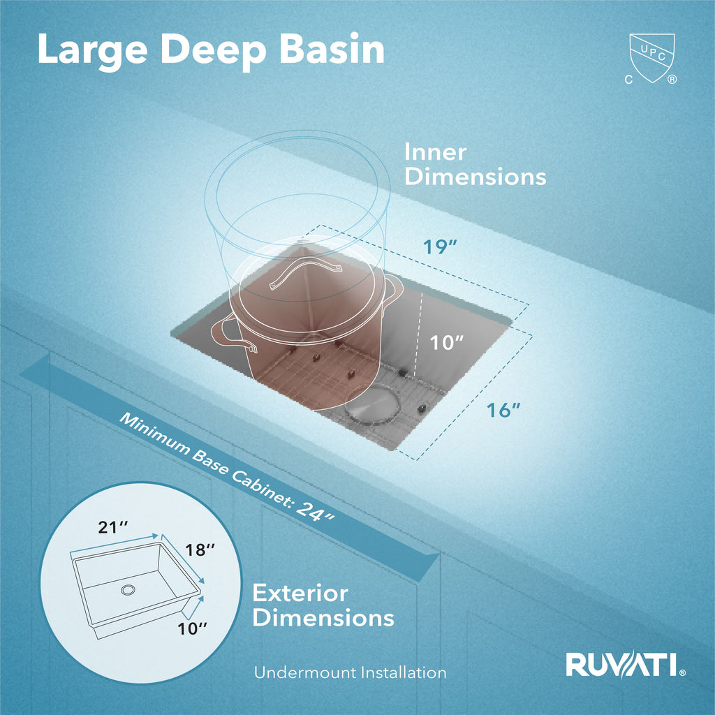 Ruvati Gravena — Tarja de Bar / Prep en Acero Inoxidable — Acero Inoxidable — 4