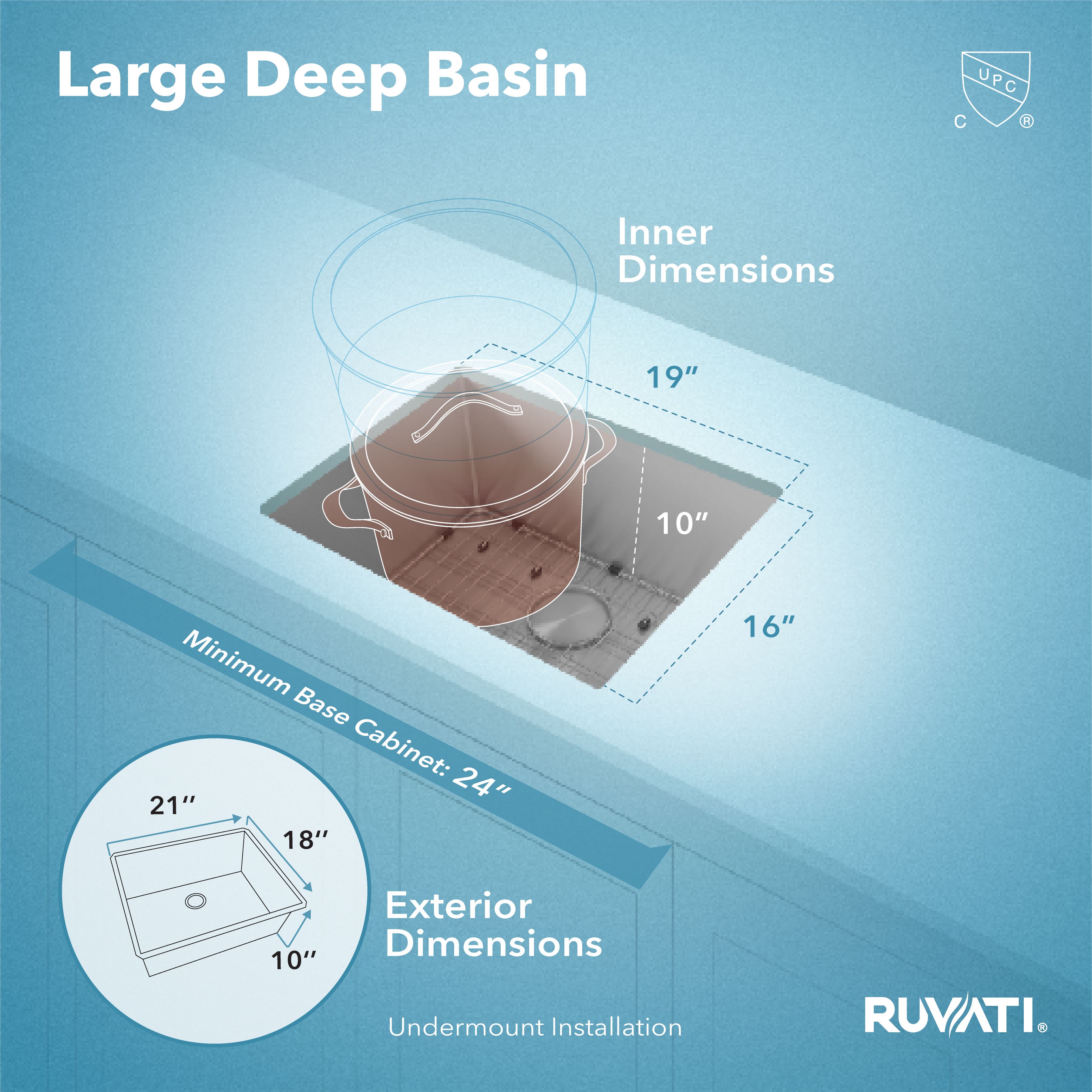 Ruvati Gravena — Tarja de Bar / Prep en Acero Inoxidable — Acero Inoxidable — 4