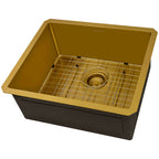 Ruvati Terraza — Tarja de Bar / Prep en Acero Inoxidable — Oro Mate — 3