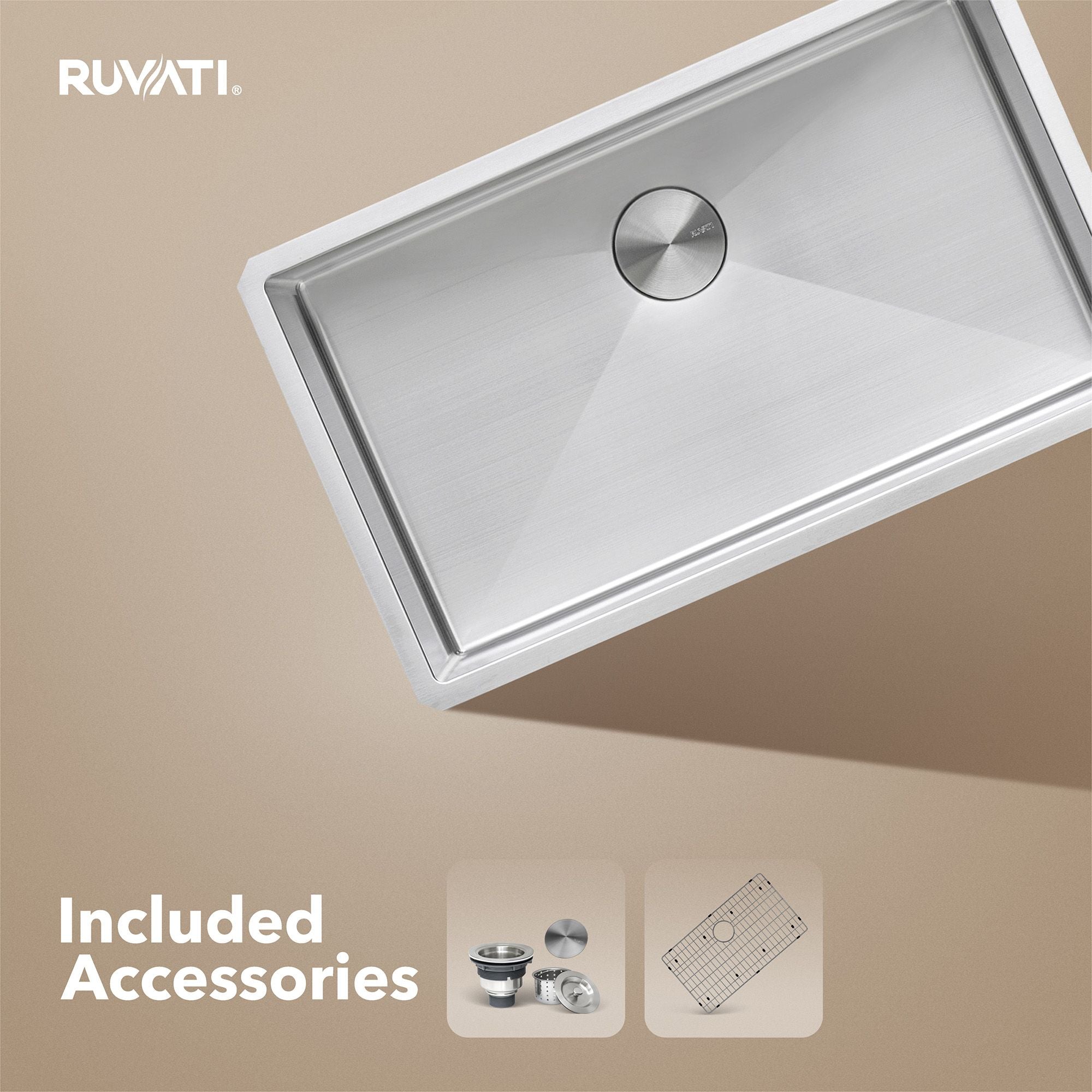 Ruvati Gravena — Tarja de Cocina en Acero Inoxidable — Acero Inoxidable — 1
