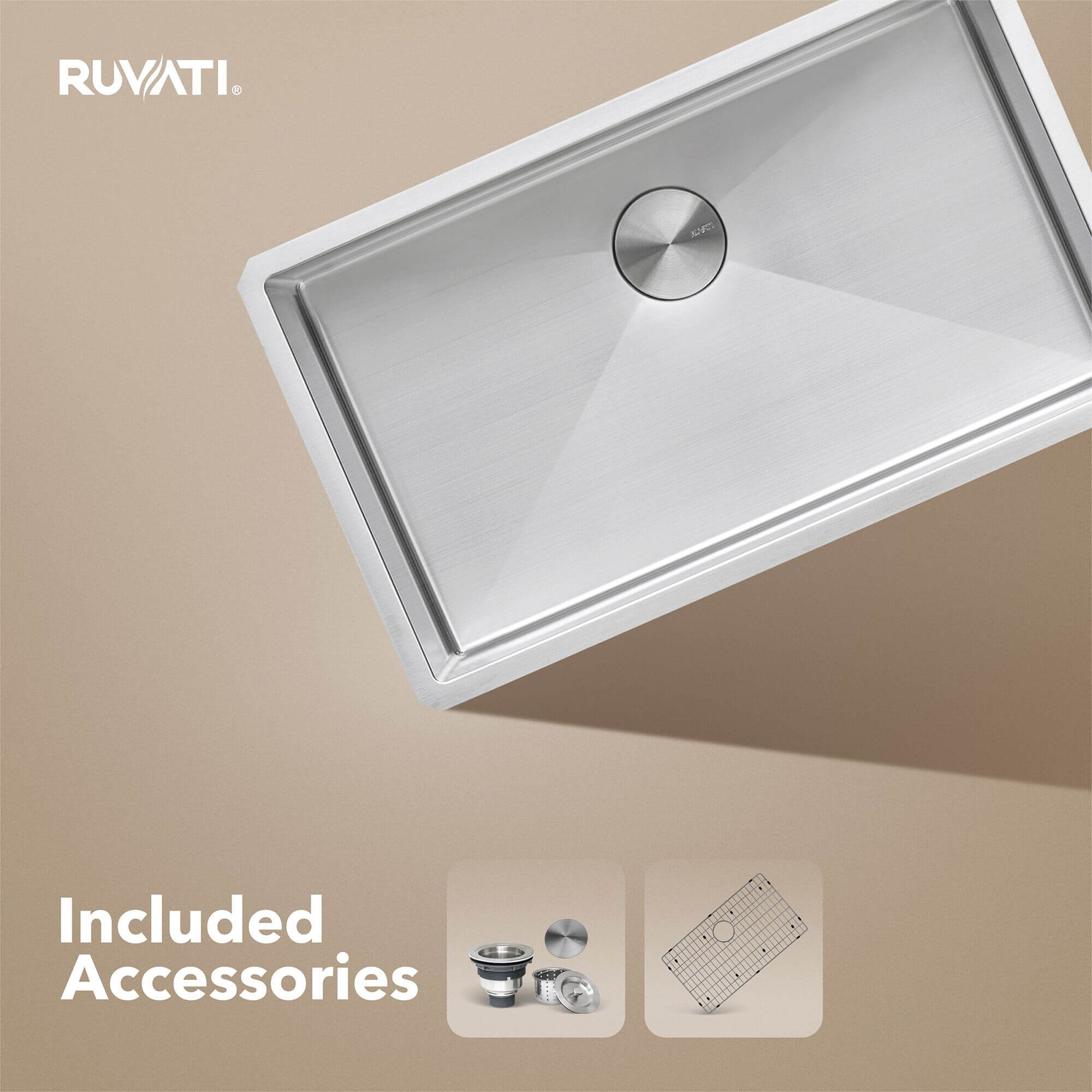 Ruvati Gravena — Tarja de Cocina en Acero Inoxidable — Acero Inoxidable — 1