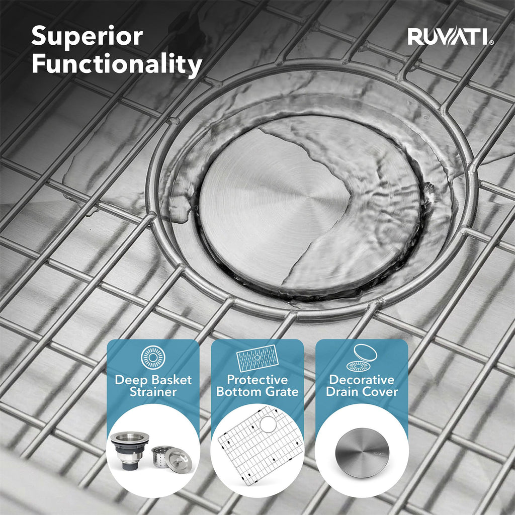 Ruvati Gravena — Tarja de Cocina en Acero Inoxidable — Acero Inoxidable — 4