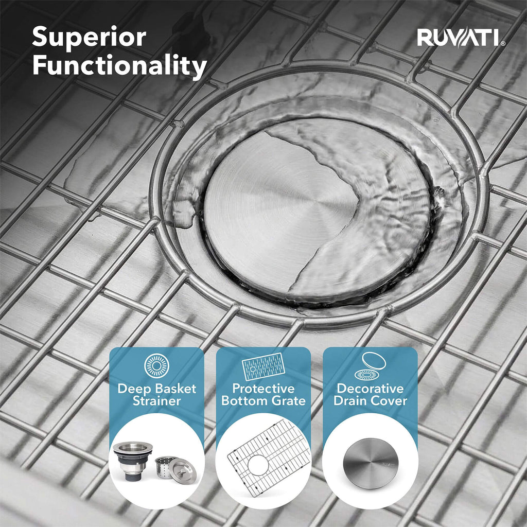 Ruvati Tribeca — Tarja de Cocina en Acero Inoxidable — Acero Inoxidable — 4