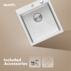 Ruvati Tirana Pro — Tarja de Bar / Prep de 18 x 20 pulg en Acero Inoxidable — Acero Inoxidable — 2
