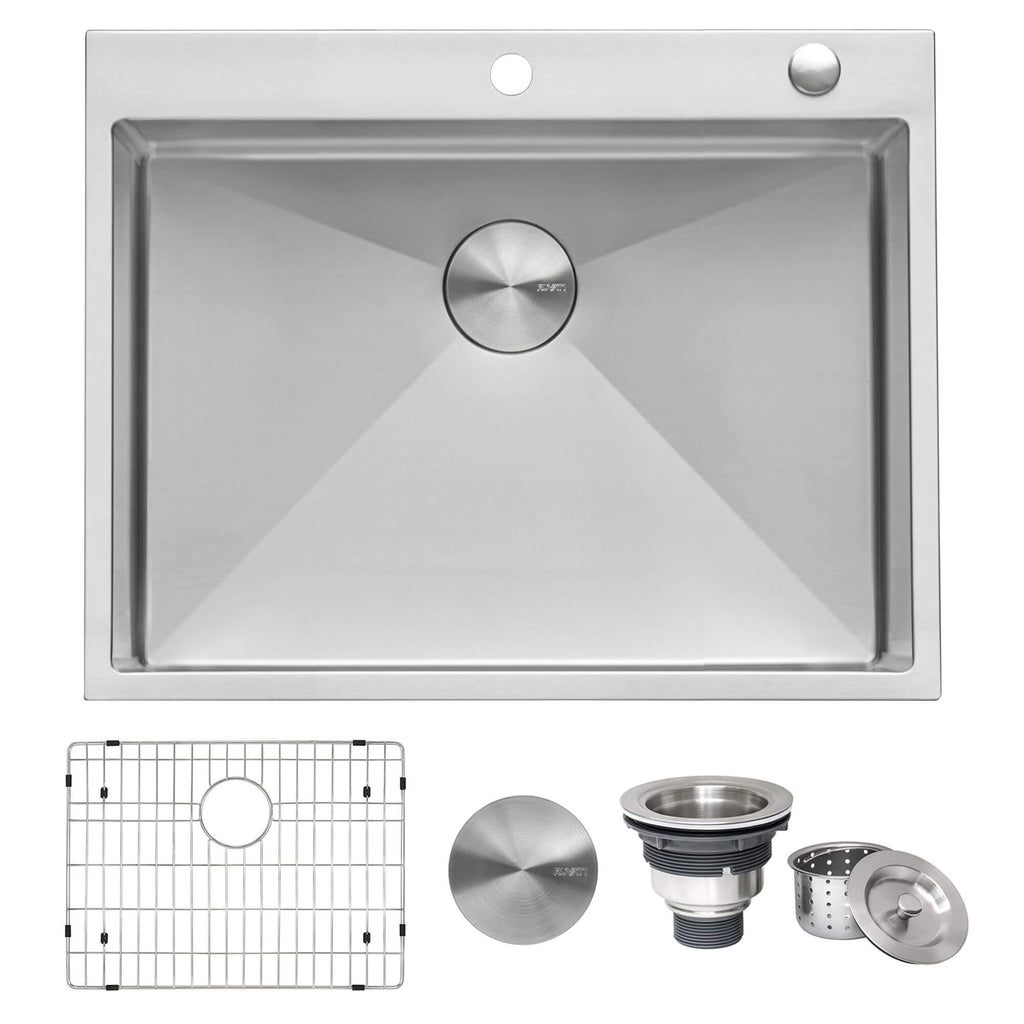Ruvati Tirana Pro — Tarja de Cocina en Acero Inoxidable — Acero Inoxidable