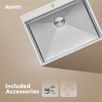 Ruvati Tirana Pro — Tarja de Cocina en Acero Inoxidable — Acero Inoxidable — 2