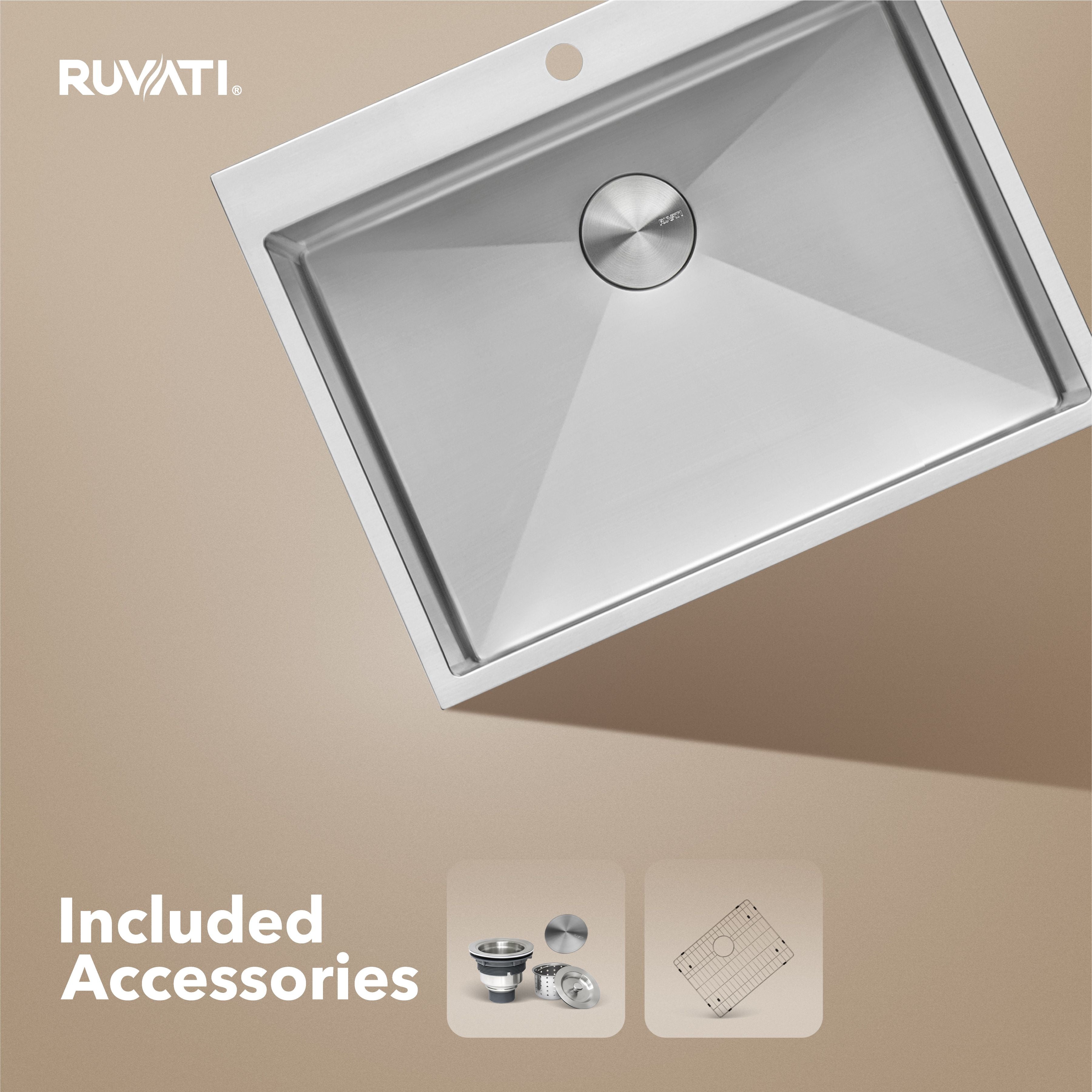 Ruvati Tirana Pro — Tarja de Cocina en Acero Inoxidable — Acero Inoxidable — 2