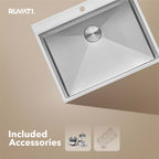 Ruvati Tirana Pro — Tarja de Cocina de 30 x 22 pulg en Acero Inoxidable — Acero Inoxidable — 1