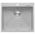 Ruvati Tirana Pro — Tarja de Cocina de 24 x 20 pulg en Acero Inoxidable — Acero Inoxidable