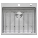 Ruvati Tirana Pro — Tarja de Cocina de 24 x 20 pulg en Acero Inoxidable — Acero Inoxidable