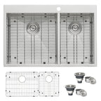 Ruvati Tirana — Tarja de Cocina de 33 x 22 pulg en Acero Inoxidable — Acero Inoxidable