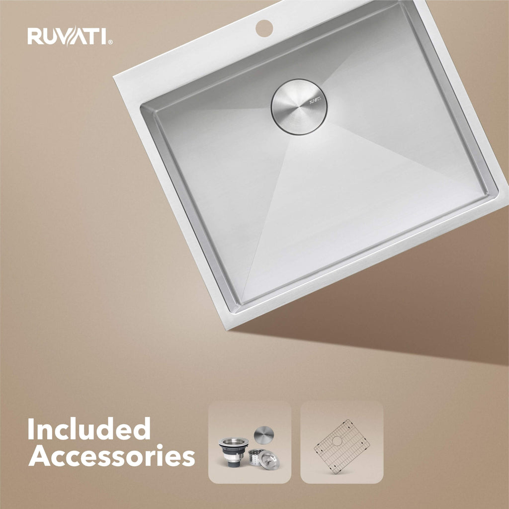 Ruvati Tirana Pro — Tarja de Bar / Prep en Acero Inoxidable — Acero Inoxidable — 1