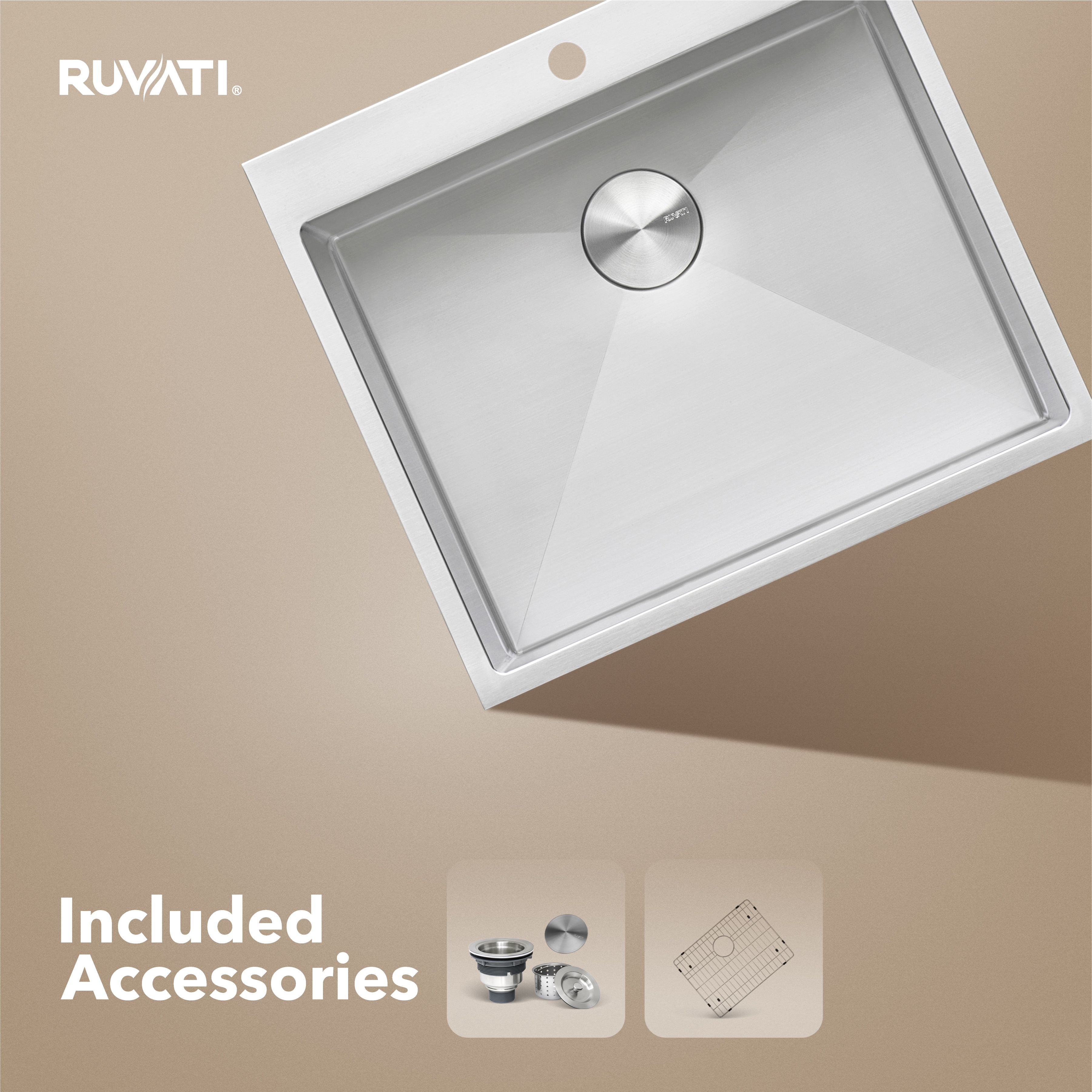 Ruvati Tirana Pro — Tarja de Bar / Prep en Acero Inoxidable — Acero Inoxidable — 2