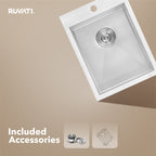 Ruvati Tirana — Tarja de Bar / Prep de 15 x 20 pulg en Acero Inoxidable — Acero Inoxidable — 1