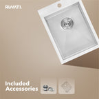 Ruvati Tirana — Tarja de Bar / Prep de 15 x 20 pulg en Acero Inoxidable — Acero Inoxidable — 2