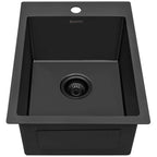 Ruvati Terraza — Tarja de Bar / Prep de 15 x 20 pulg en Acero Inoxidable — Negro Gunmetal — 1