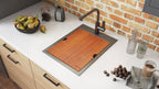 Ruvati Giana — Tarja de Bar / Prep de 15 x 20 pulg en Acero Inoxidable — Negro Gunmetal — 4