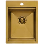 Ruvati Giana — Tarja de Bar / Prep de 15 x 20 pulg en Acero Inoxidable — Oro Mate — 1