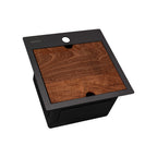 Ruvati Giana — Tarja de Bar / Prep en Acero Inoxidable — Negro Gunmetal