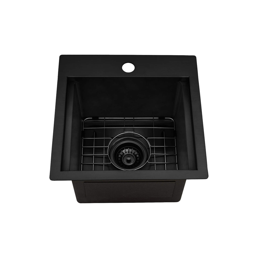 Ruvati Giana — Tarja de Bar / Prep en Acero Inoxidable — Negro Gunmetal — 3