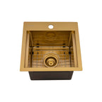 Ruvati Giana — Tarja de Bar / Prep en Acero Inoxidable — Oro Mate — 2
