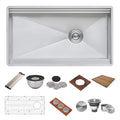 Ruvati Dual-Tier — Tarja Workstation de Cocina en Acero Inoxidable — Acero Inoxidable