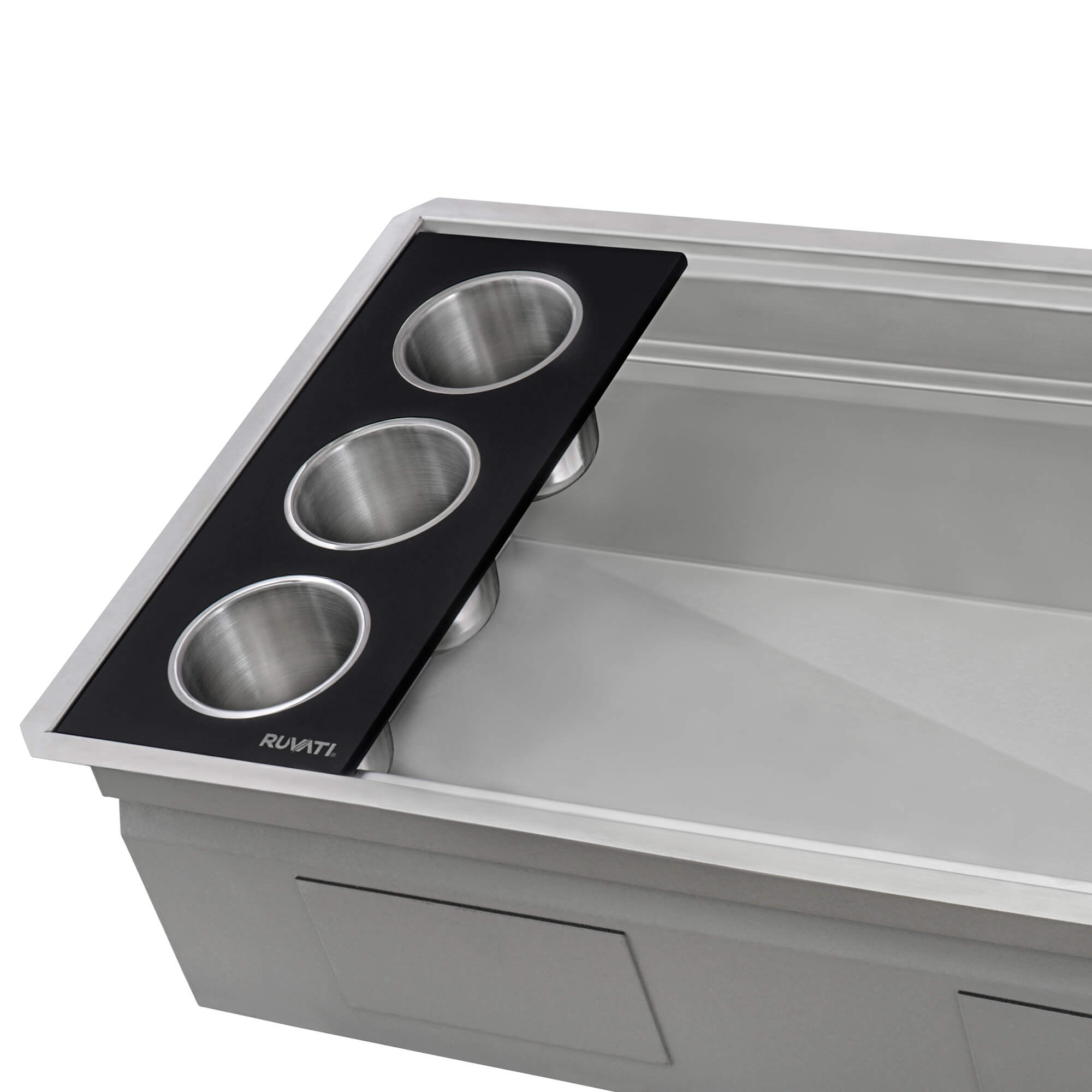 Ruvati Dual-Tier Nova — Tarja Workstation de Cocina en Acero Inoxidable — Acero Inoxidable — 3