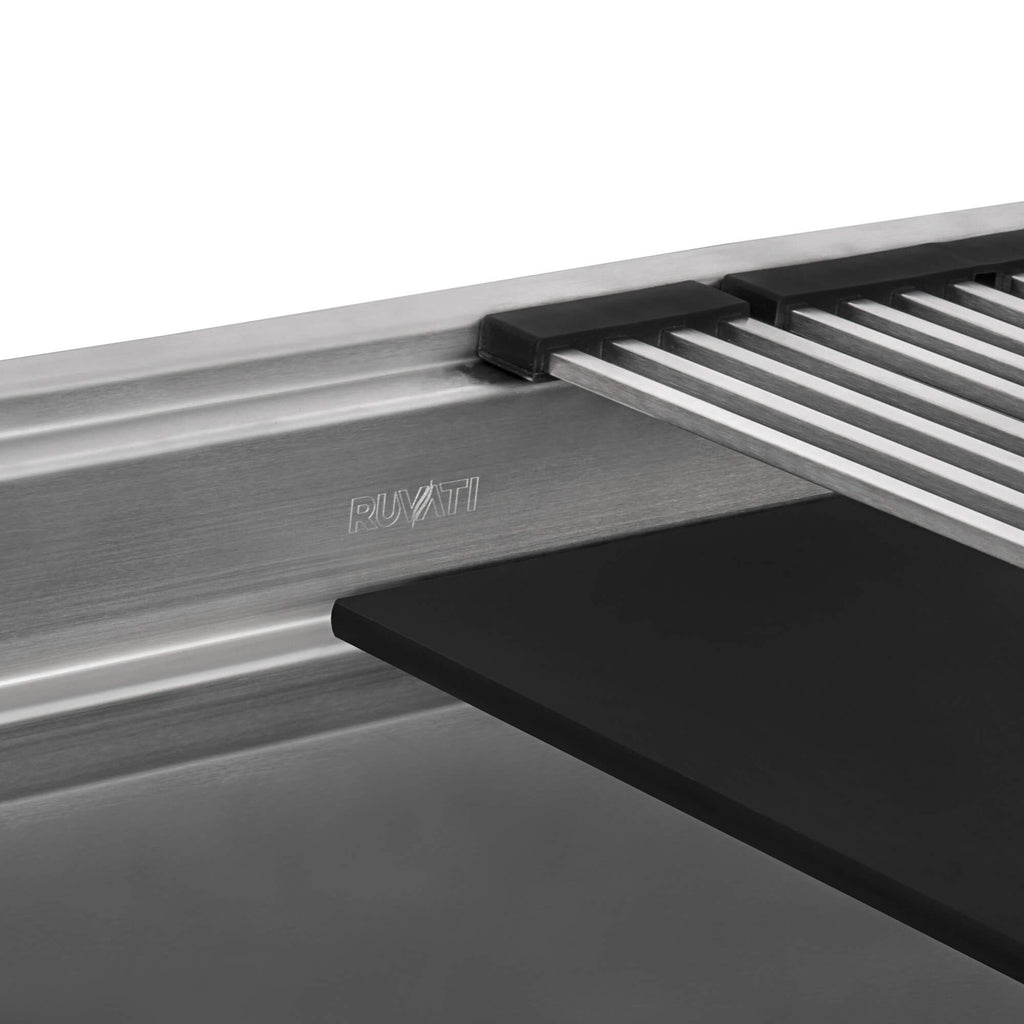 Ruvati Dual-Tier Nova — Tarja Workstation de Cocina en Acero Inoxidable — Acero Inoxidable — 4