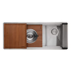 Ruvati Dual-Tier — Tarja Workstation de Cocina en Acero Inoxidable — Acero Inoxidable — 4