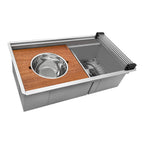 Ruvati Dual-Tier — Tarja Workstation de Cocina en Acero Inoxidable — Acero Inoxidable — 4
