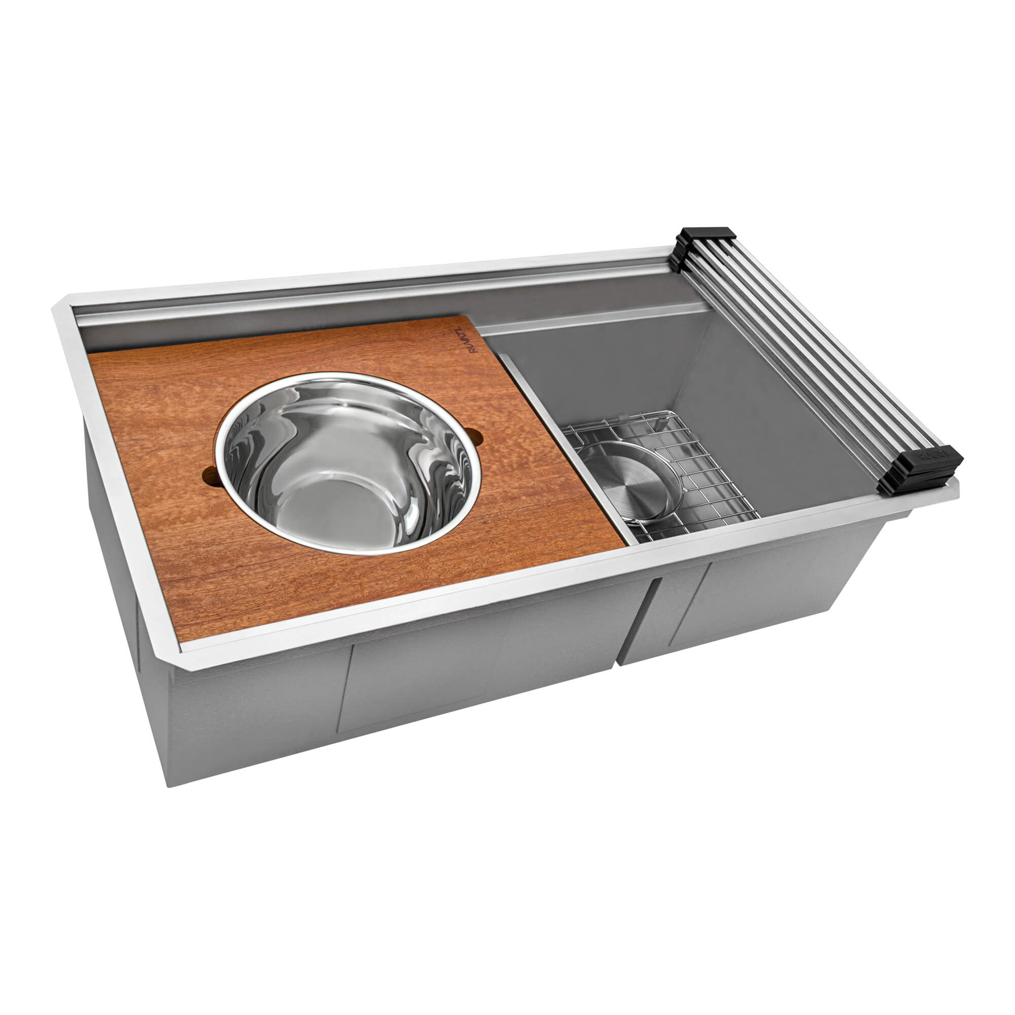 Ruvati Dual-Tier — Tarja Workstation de Cocina en Acero Inoxidable — Acero Inoxidable — 4