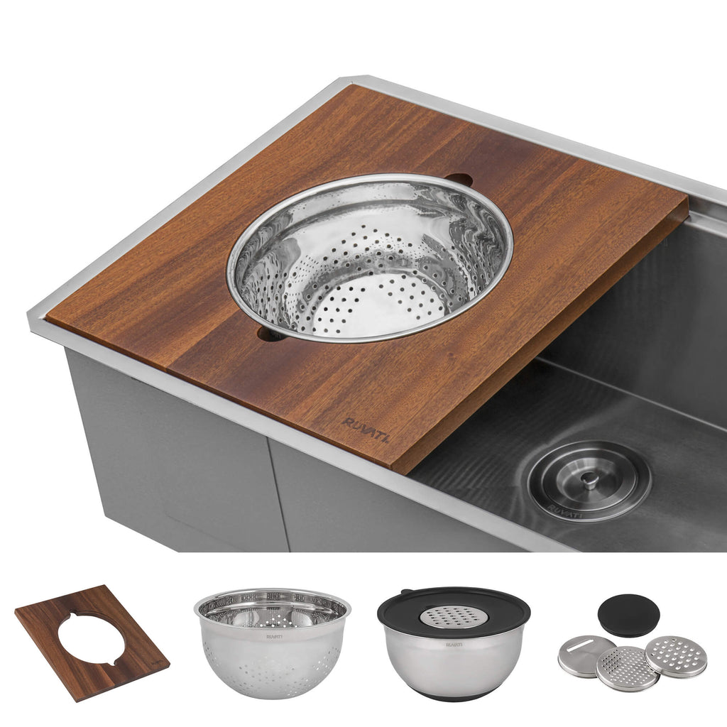 Ruvati Dual-Tier — Tarja Workstation de Cocina en Acero Inoxidable — Acero Inoxidable — 2
