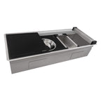 Ruvati Dual-Tier Nova — Tarja Workstation de Cocina en Acero Inoxidable — Acero Inoxidable