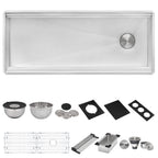 Ruvati Dual-Tier Nova — Tarja Workstation de Cocina en Acero Inoxidable — Acero Inoxidable — 1