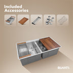 Ruvati Roma Pro — Tarja Workstation de Cocina en Acero Inoxidable — Acero Inoxidable — 1