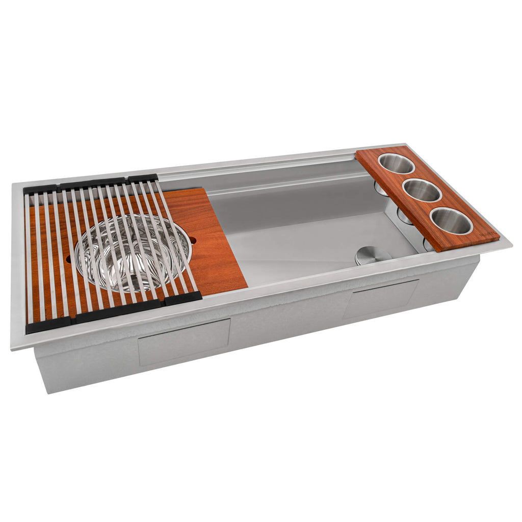 Ruvati Dual-Tier — Tarja Workstation de Cocina en Acero Inoxidable — Acero Inoxidable — 2